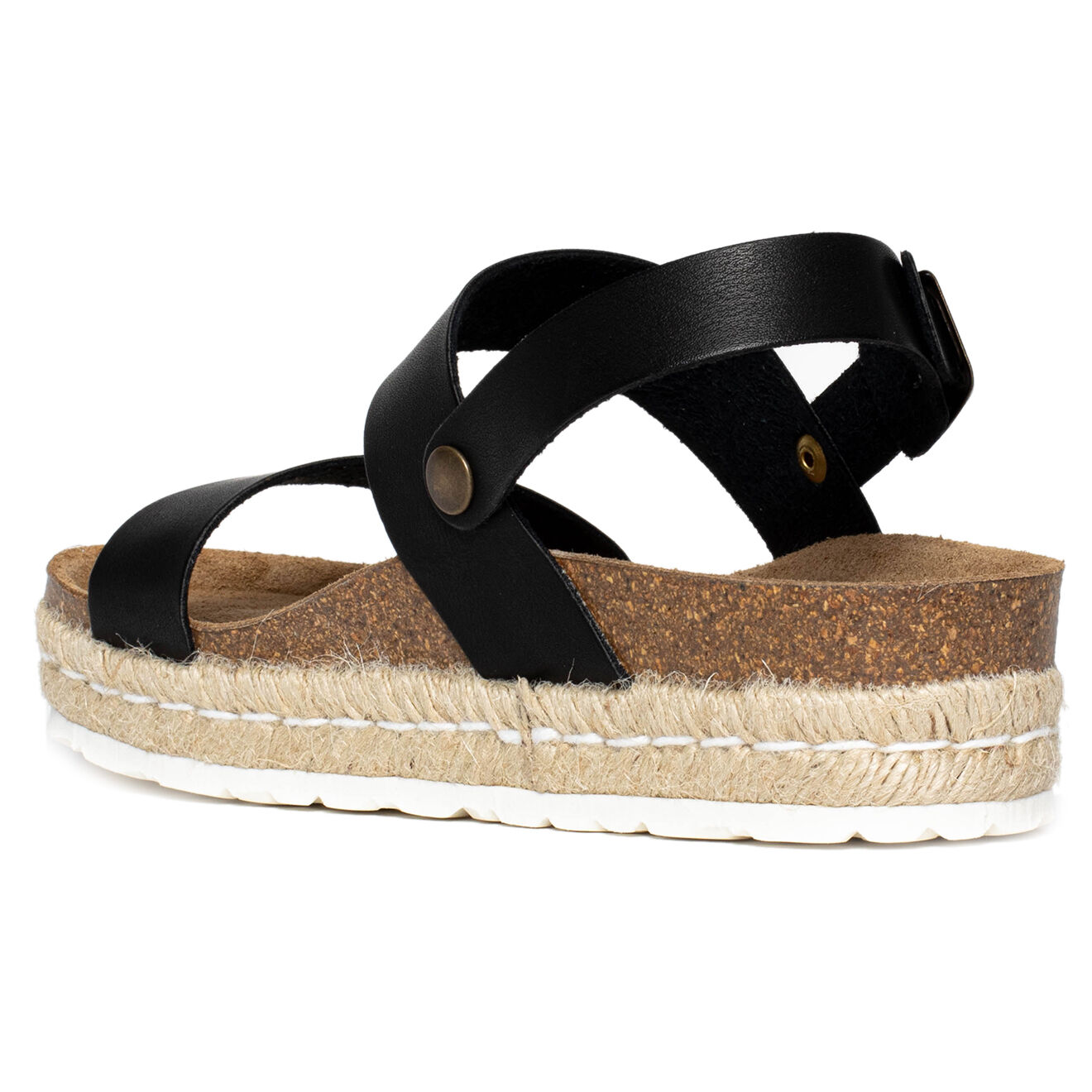 Sunbay Sandales à plateforme en Cuir Kalmie noires