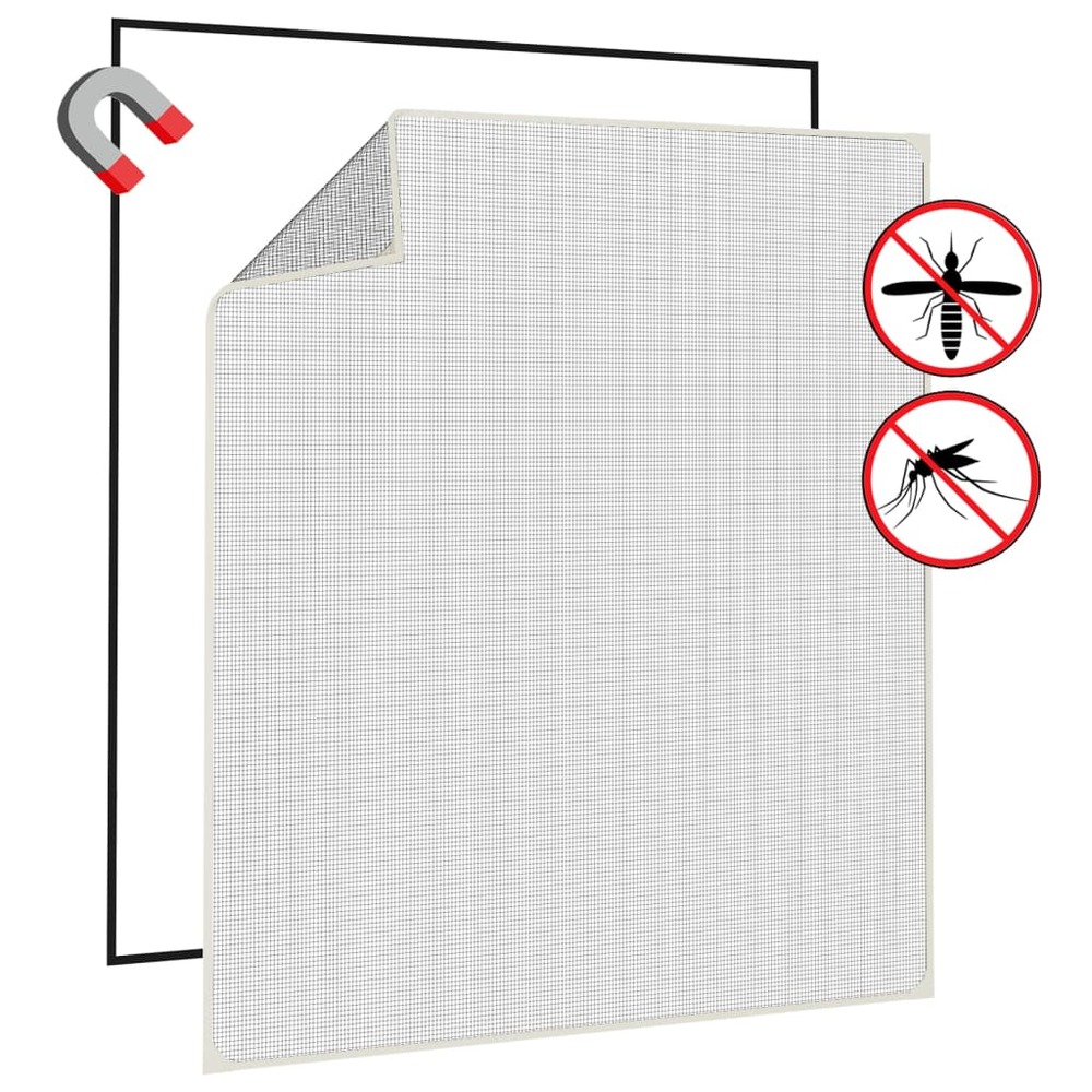Moustiquaire magnétique pour fenêtres blanc 130x150 cm