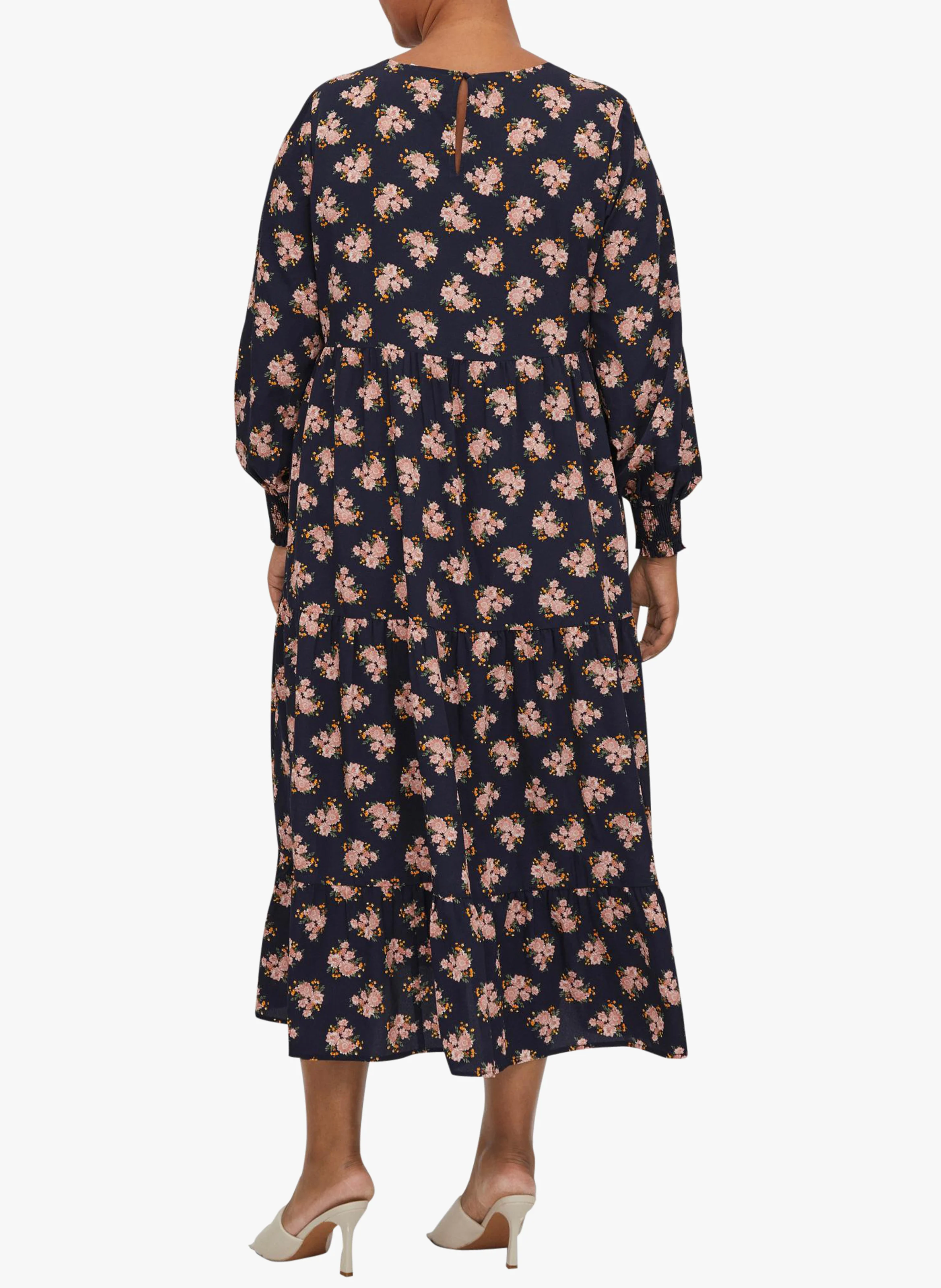 Robe longue à imprimé fleuri| Multicolore