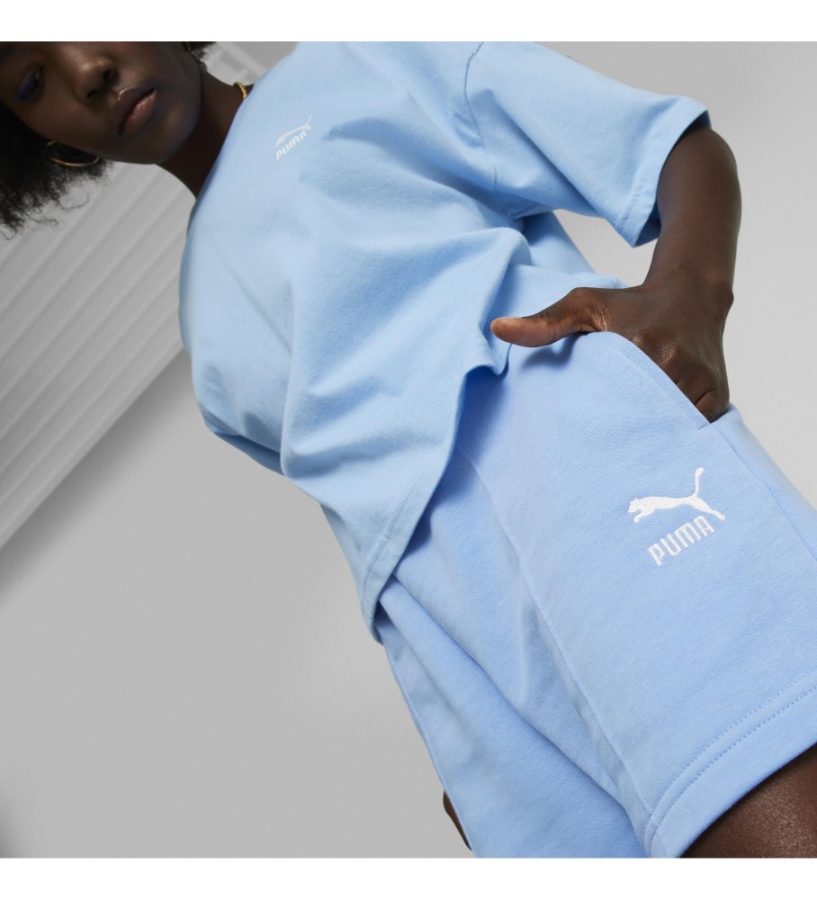 Shorts Puma Classic Pintuck azuis
