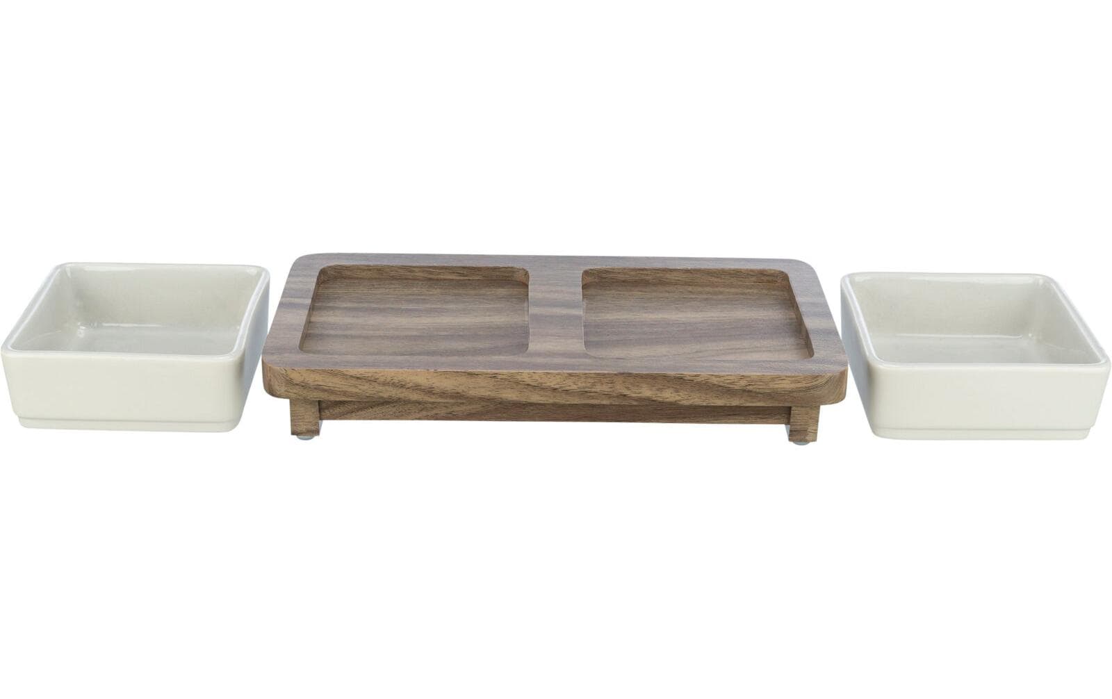 Keramiknapf Set CityStyle, 2 × 0.4 l, Grau/BraunNapf