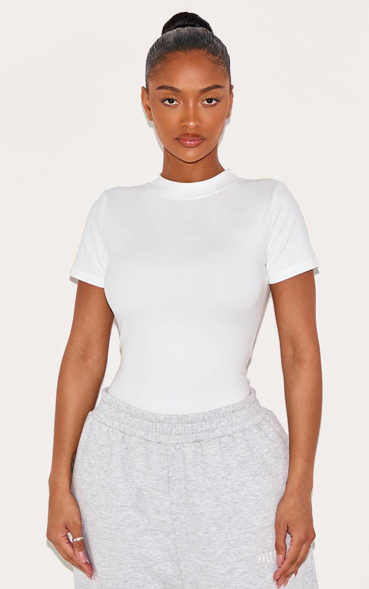 Blanc Body Sculptant À Manches Courtes Shape