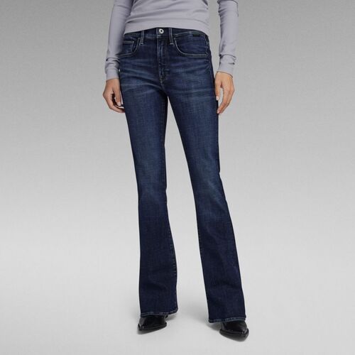 G-Star Raw - D21290 C051 - 3301 FLARE-G122 WARN IN HIMALAYA BLUE Negro