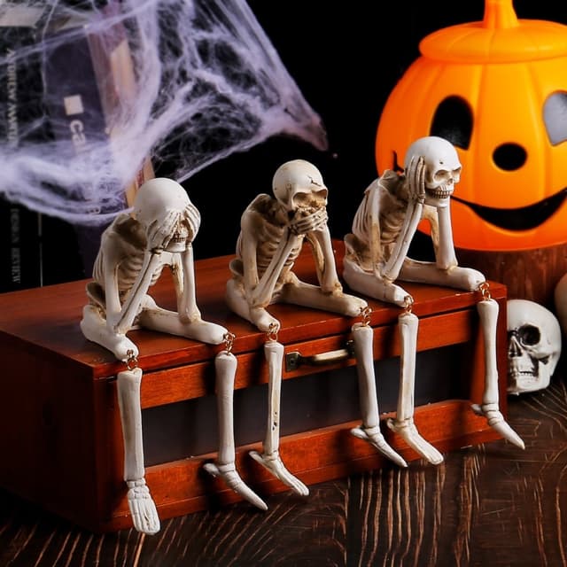 Halloween skelet figur Spooky Skull Dekoration Party Haunted