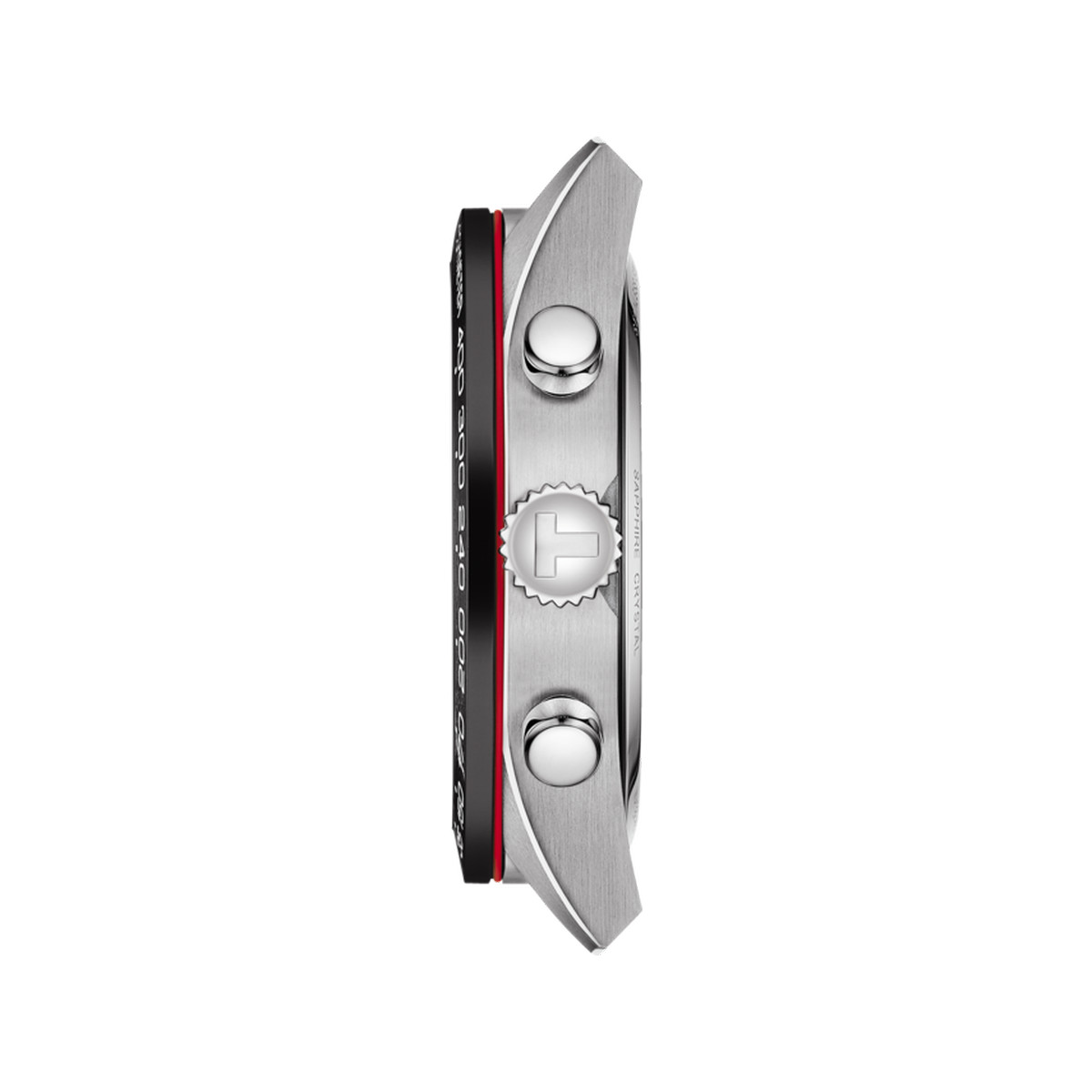 Montre Tissot homme chronographe acier cbracelet cuir brun
