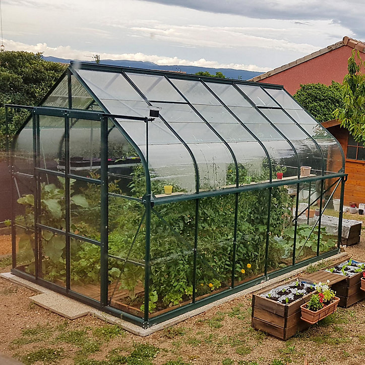 Serre en verre Lams Aloe vert 9,70m²