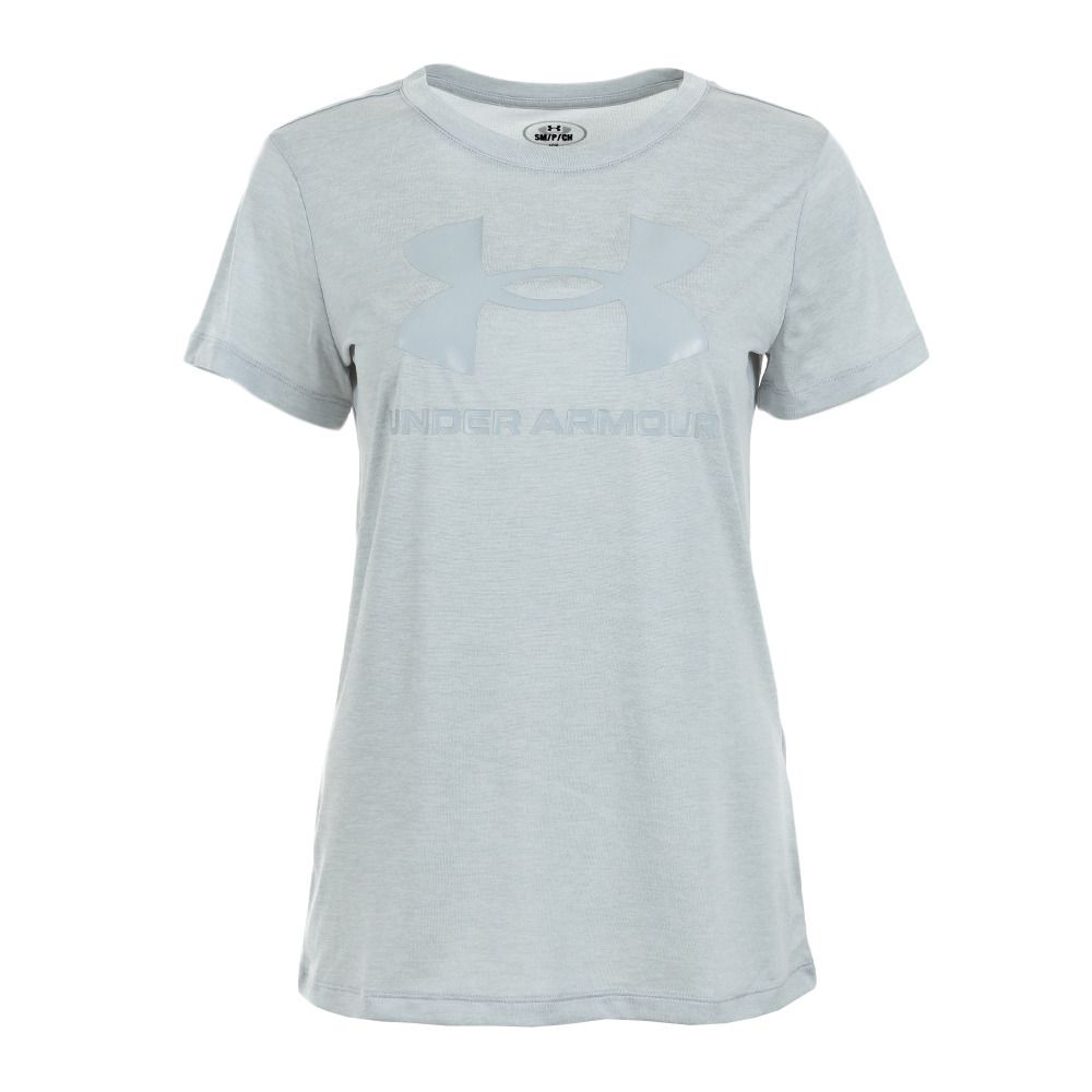 Under Armour UA TECH™ TWIST BIG LOGO GEL - Maillot Femme halo gray medium heather/halo gray