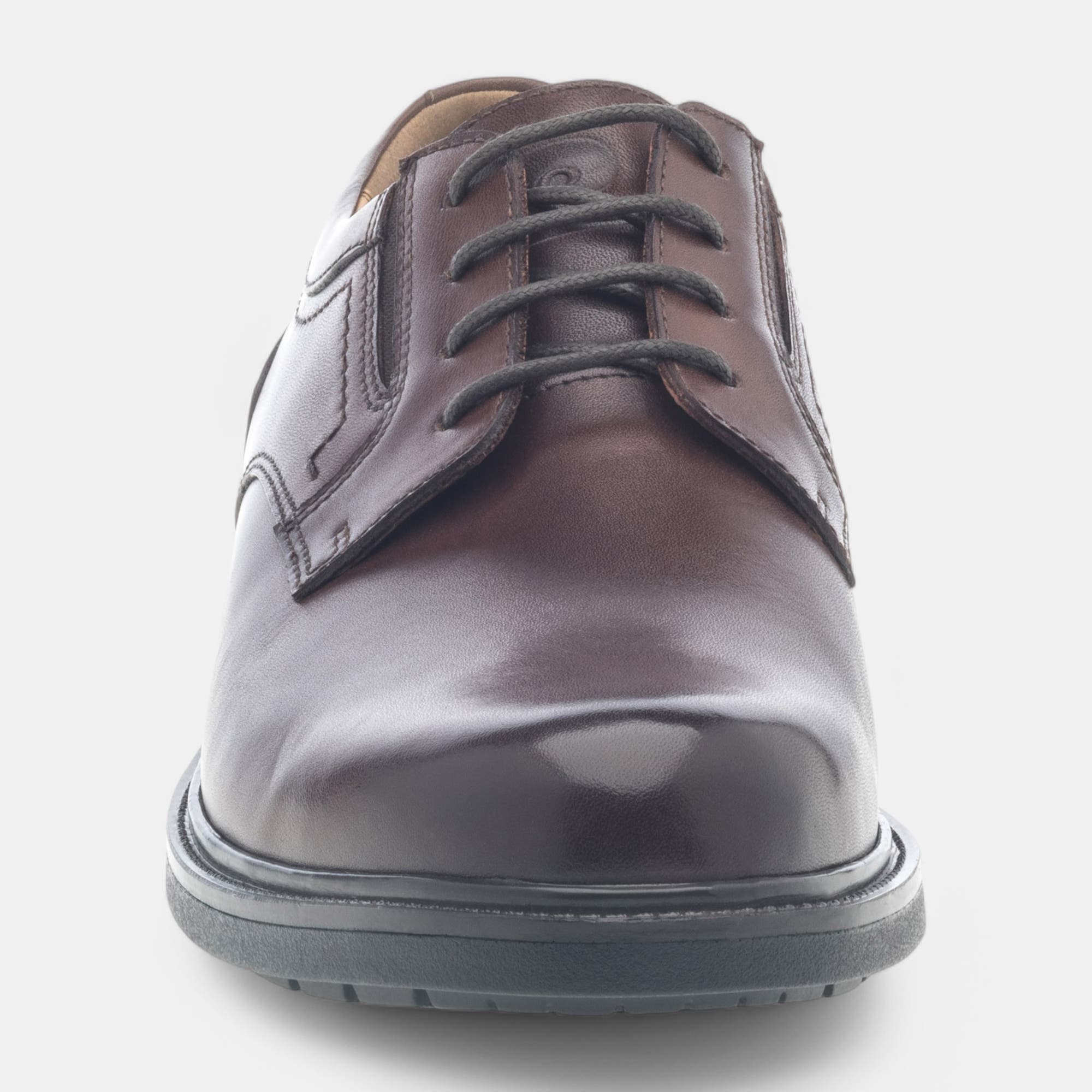 Derbies Homme en cuir cognac
