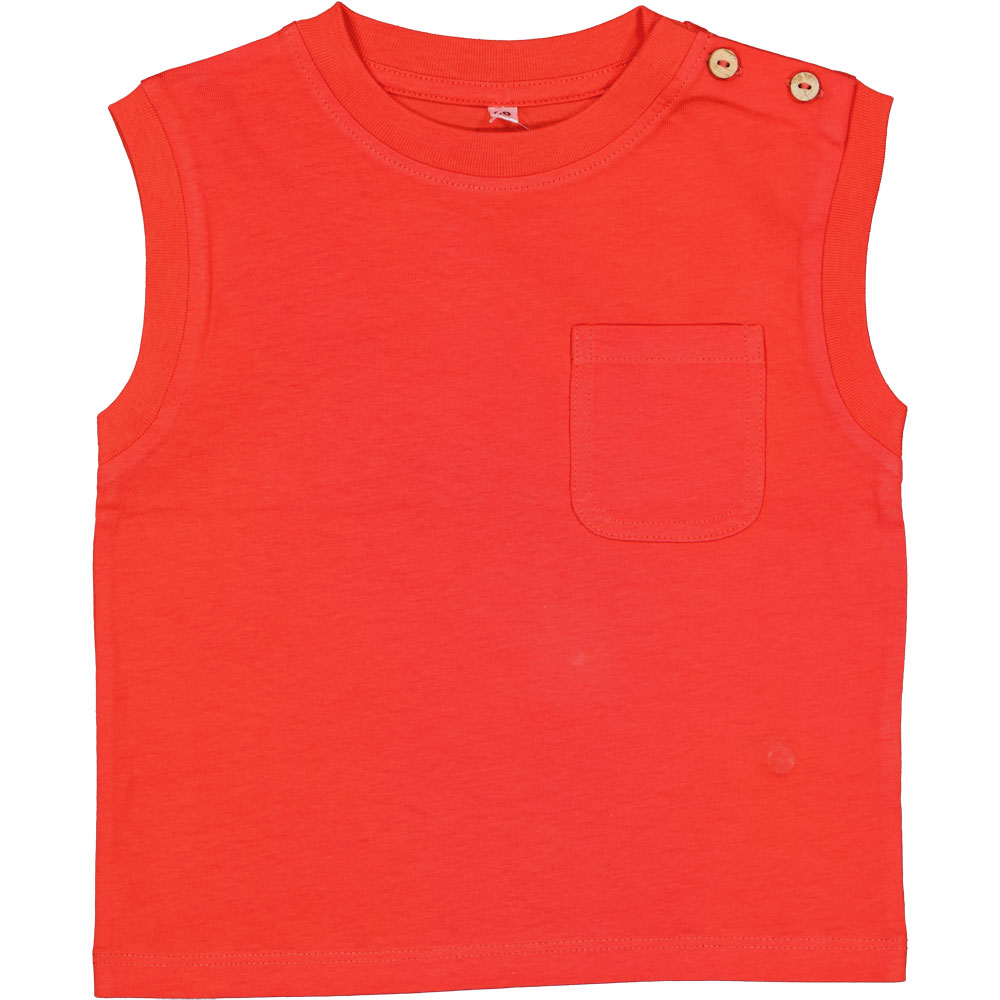 Baby jongens T-shirt Mouwloos Rood kopen? Goed en goedkoop