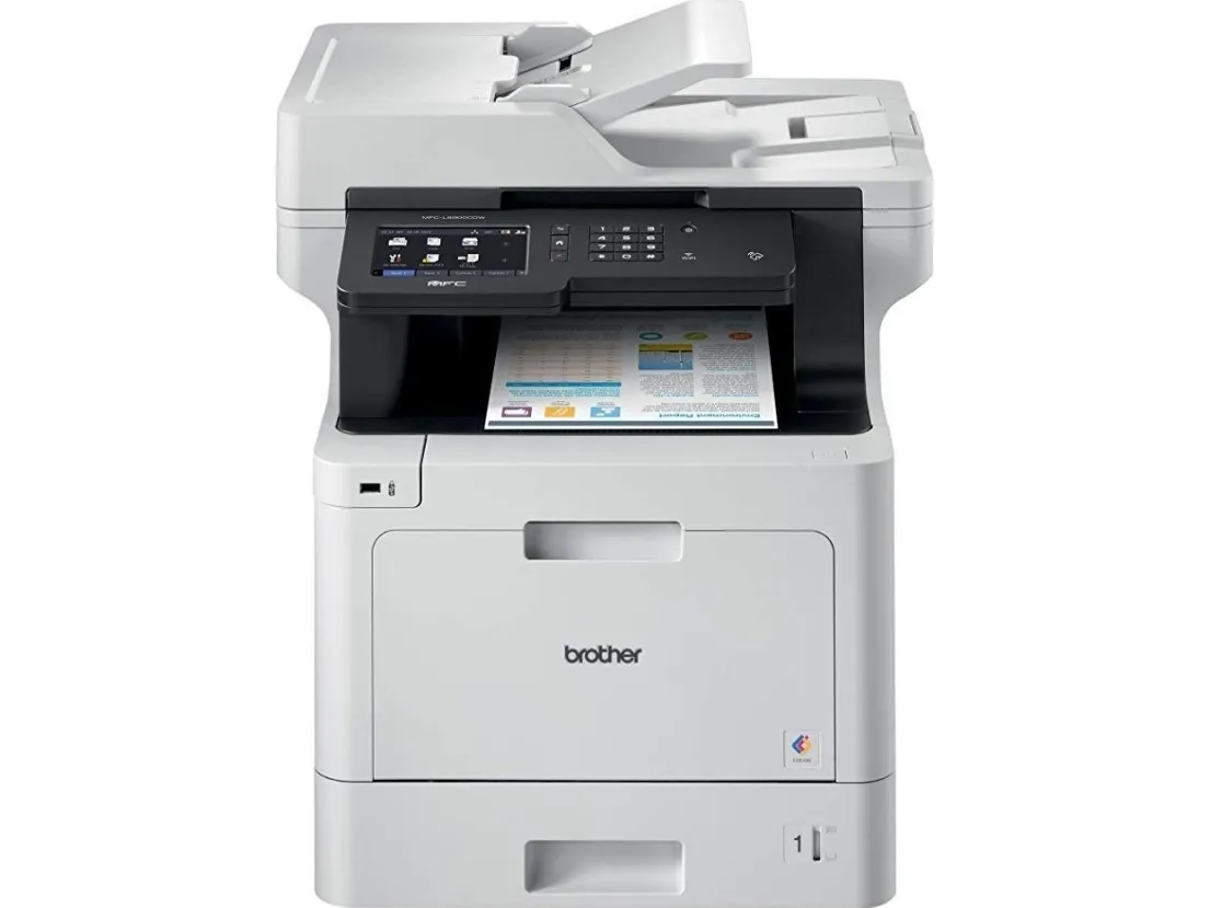 Brother MFC-L8900CDW - Multifunktionsprinter - farve - laser - 215.9 x 355.6 mm (original) - A4/Legal (medie) - op til 31 spm (kopiering) - op til 31 spm (udskriver) - 300 ark - 33.6 Kbps - USB 2.0, Gigabit LAN, Wi-Fi(n), USB vært, NFC - med 3 års On