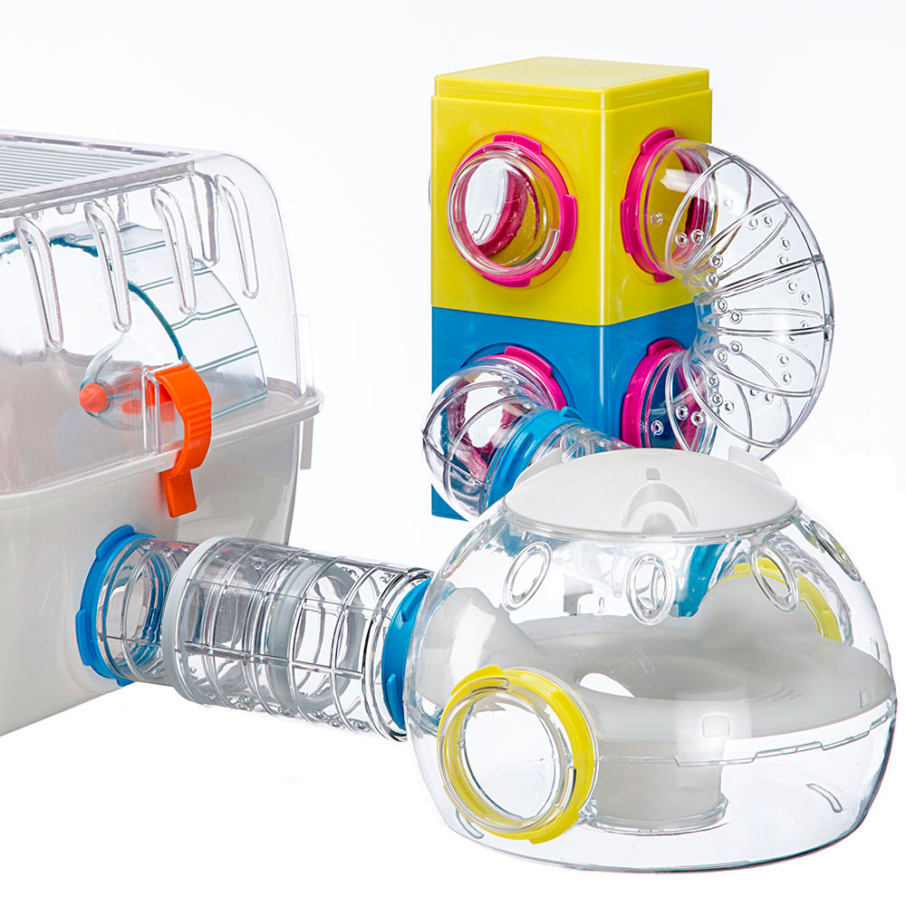 Tube extensible hamsters ferplast fpi 4816 plastique transparent rongeurs