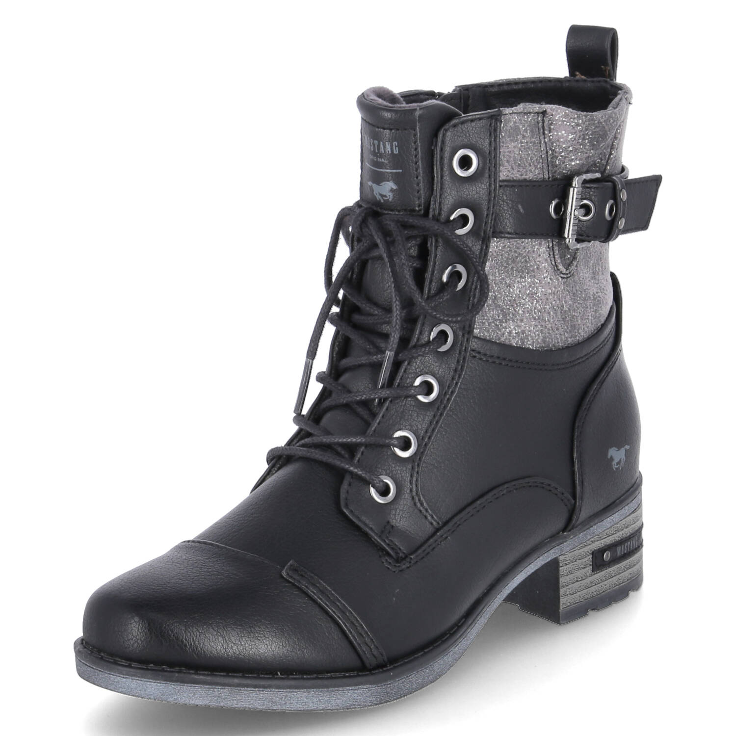 Mustang Schnürstiefeletten - schwarz