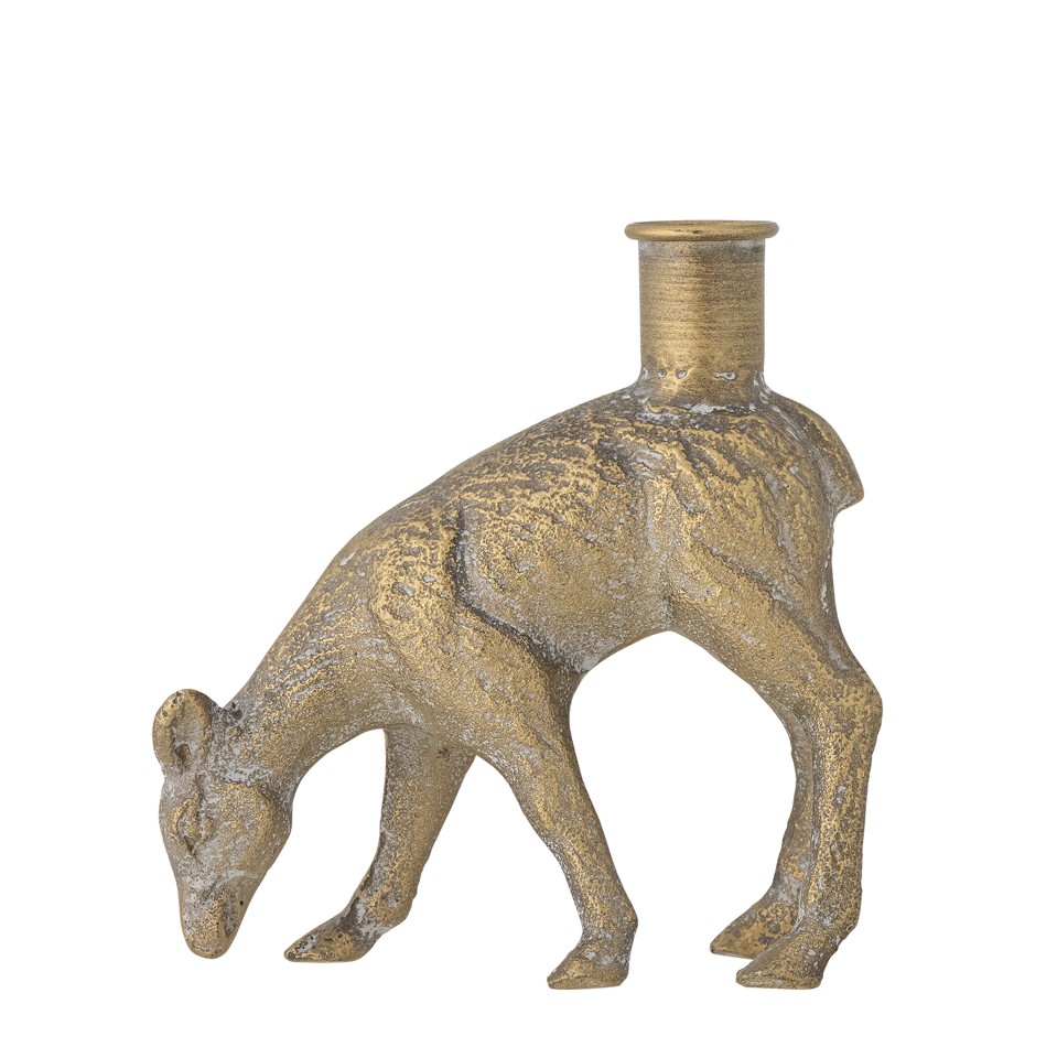 Bloomingville - Souris Lysestage - Guld - Metal
