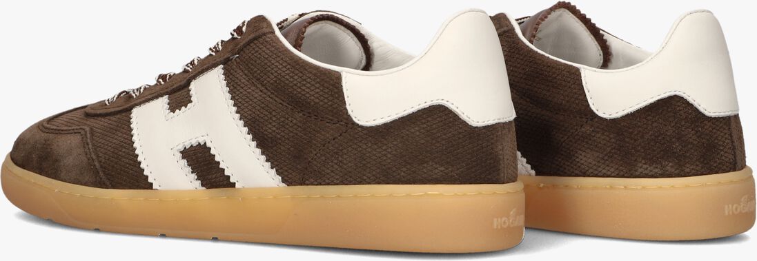 bruine hogan lage sneakers cool allacciato h