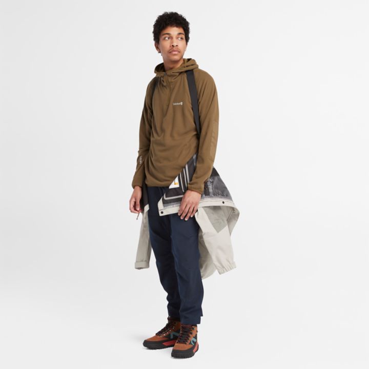 Parka impermeável para atividades ao ar livre, masculina, na cor bege.