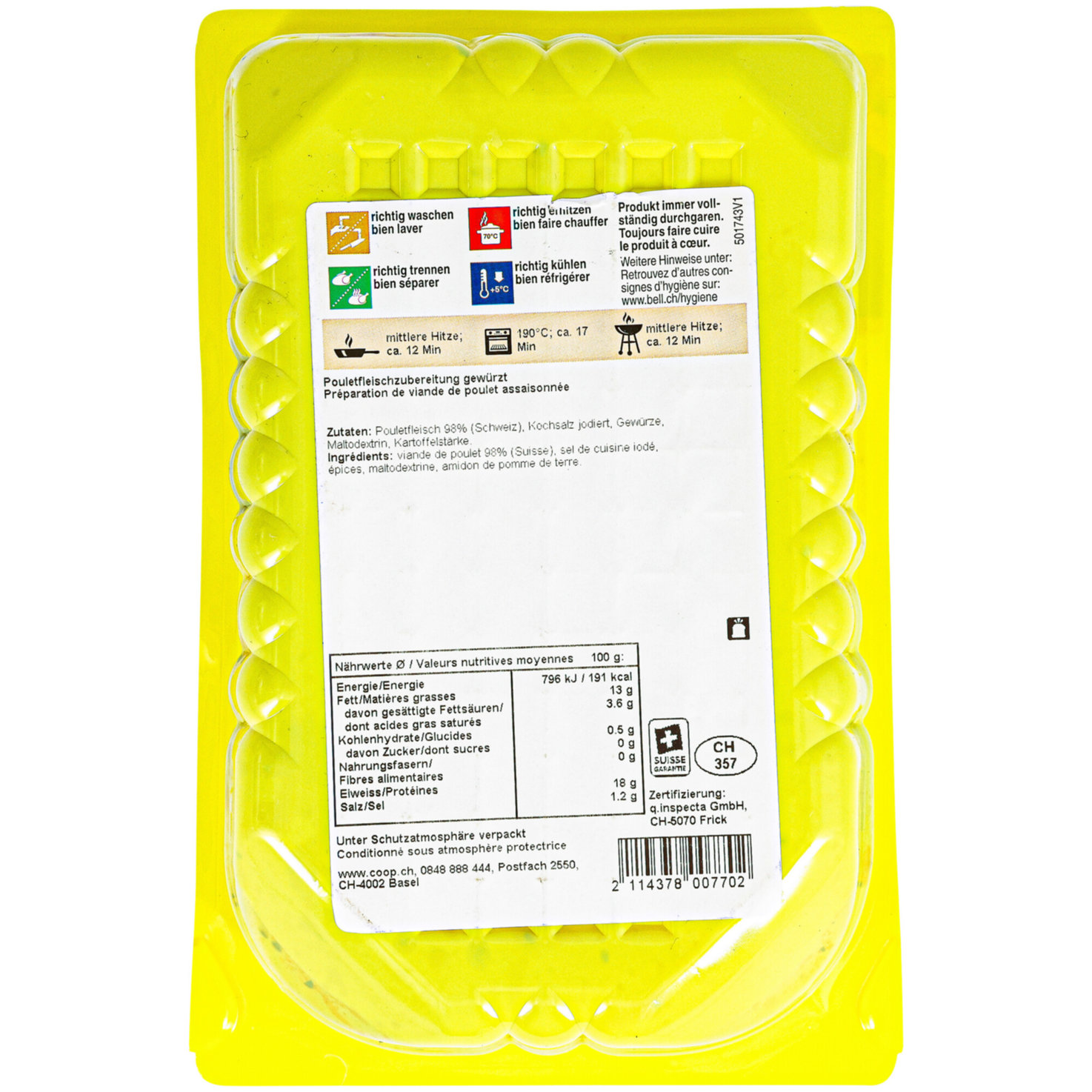 Bell Pouletflügel gewürzt ca. 550g