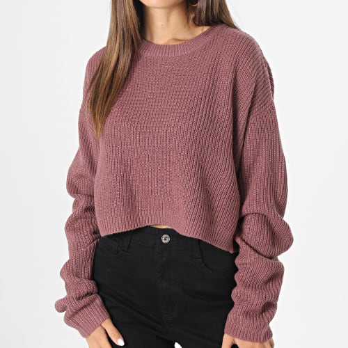 Pull Crop Femme Malavi Violet