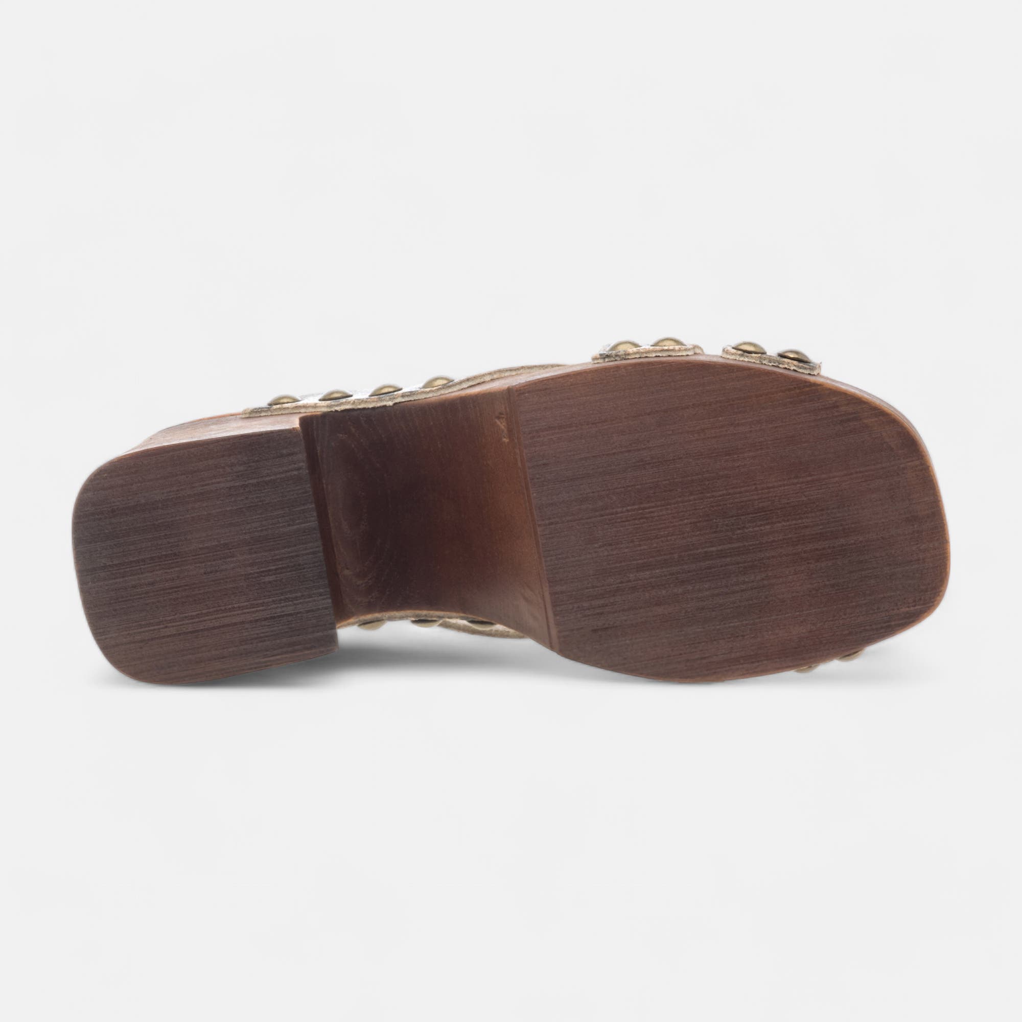 Chaussures semelle bois à talon Femme en cuir multicolore