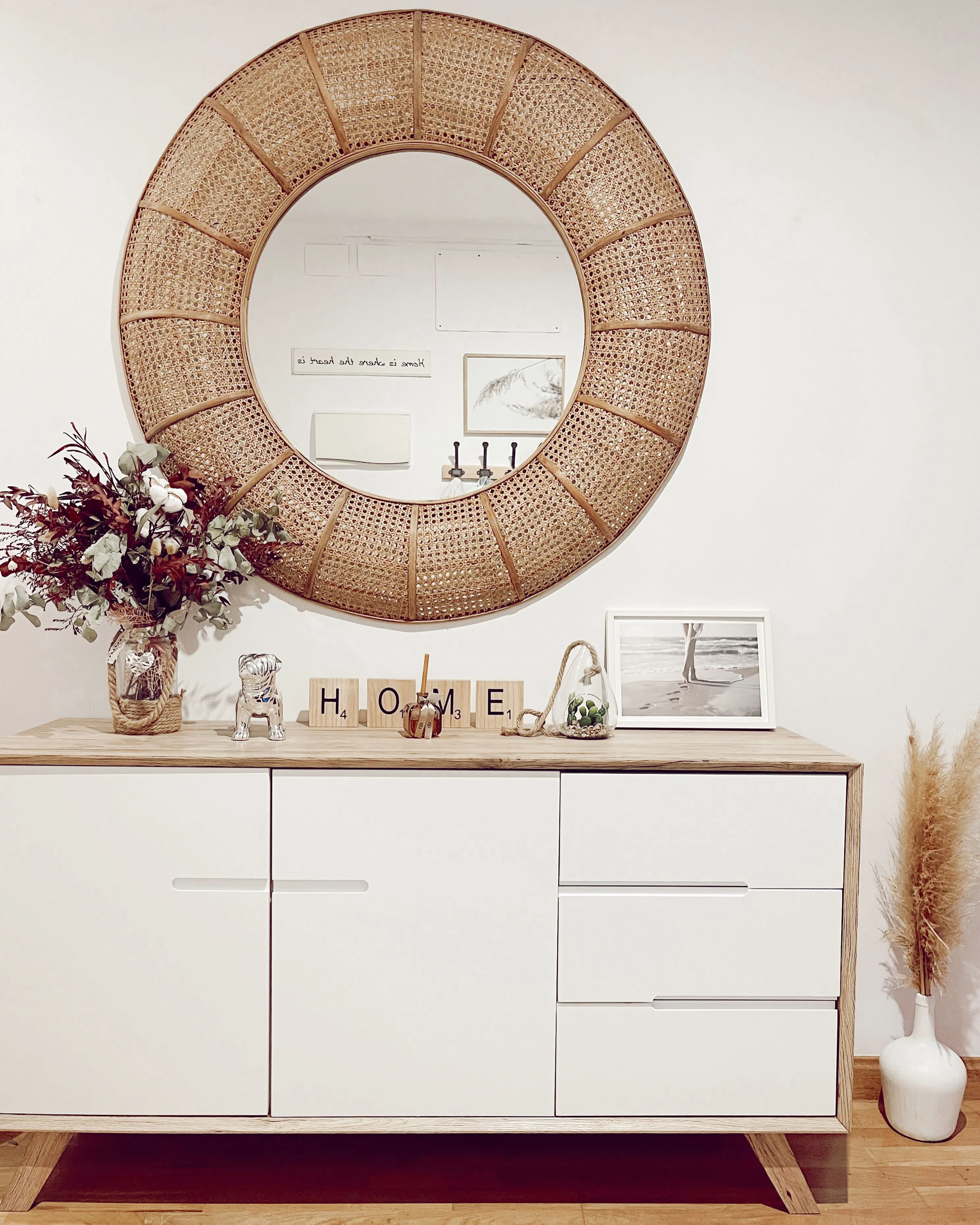 Dressoir met 2 deuren FORESTER Bruin/wit