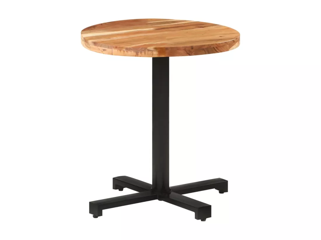 Table de bistro Ronde Ø70x75 cm Bois d'acacia massif