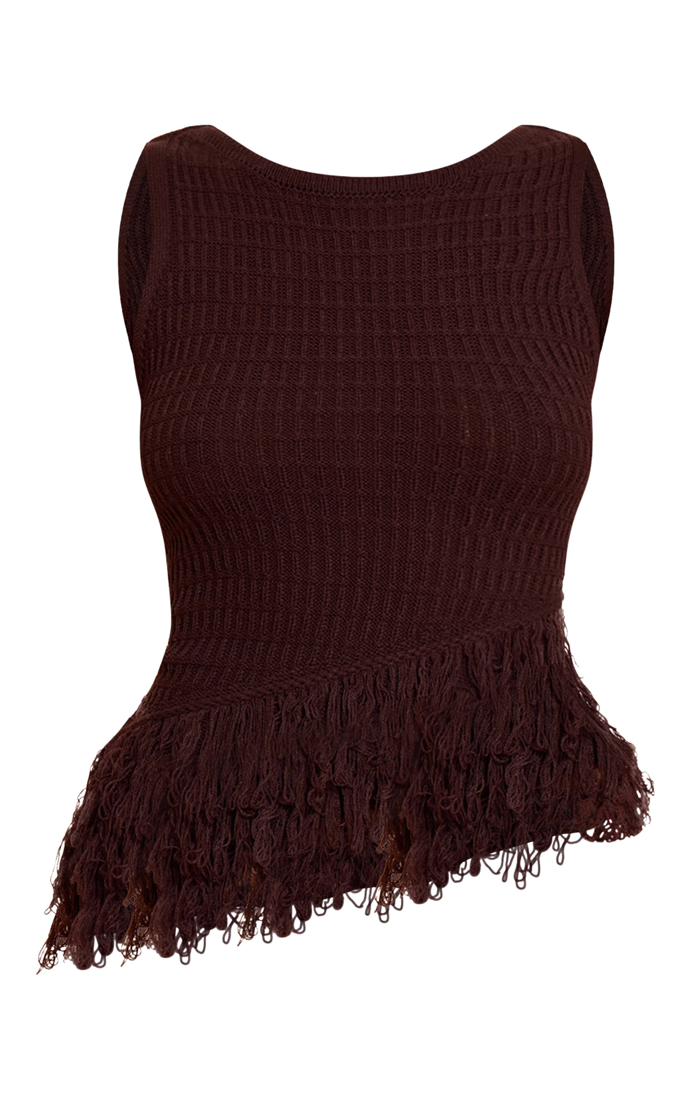 Chocolat Gilet En Maille Bouclée