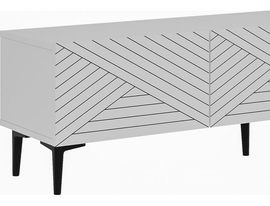 CONCEPT1 - Meuble TV Felix blanc 160 x 31,4 x h44,1 cm