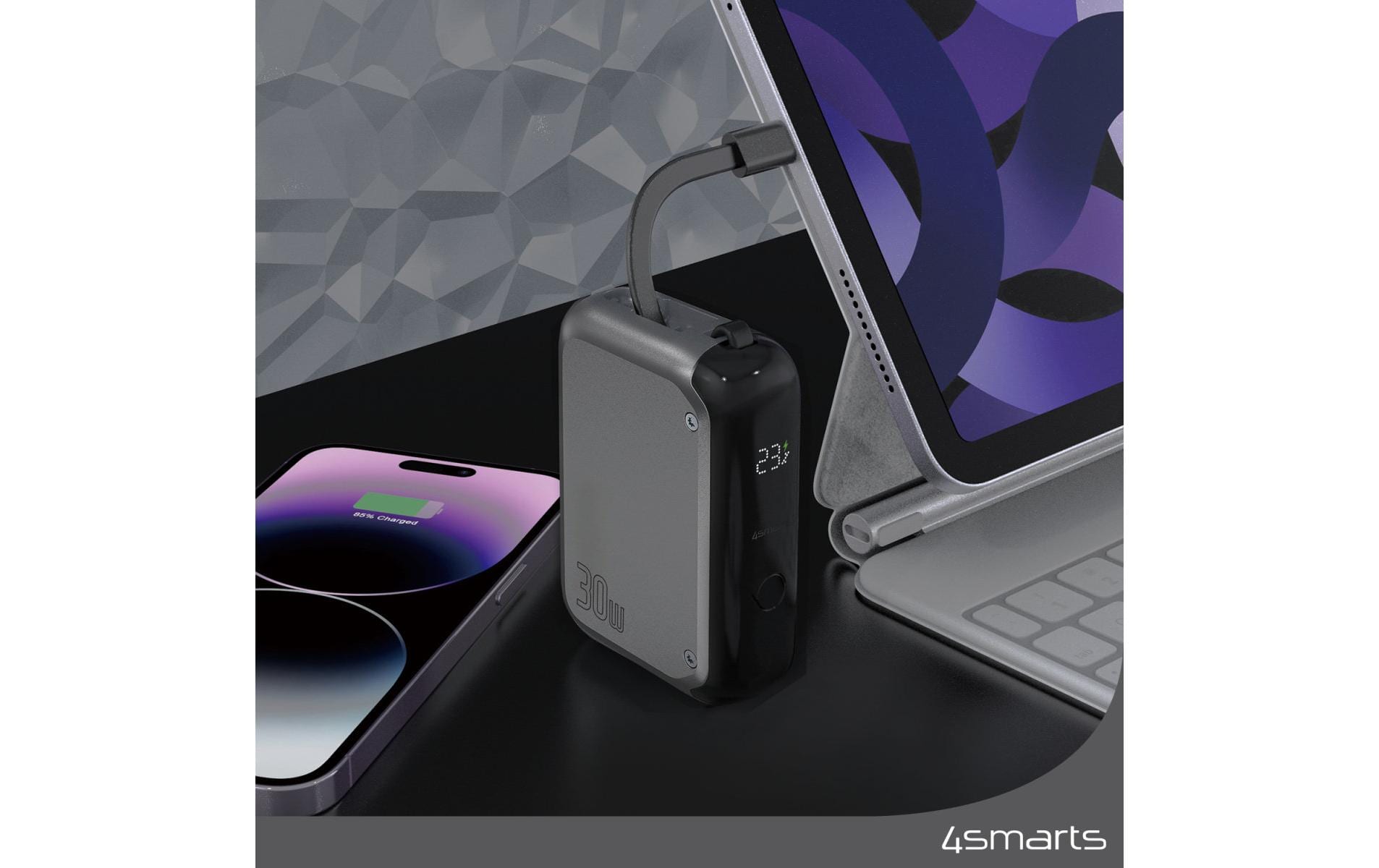 Powerbank Pocket 10000 mAh, SpacegrauPowerbank mit Lithium-Ion (Li-Ion) Akku