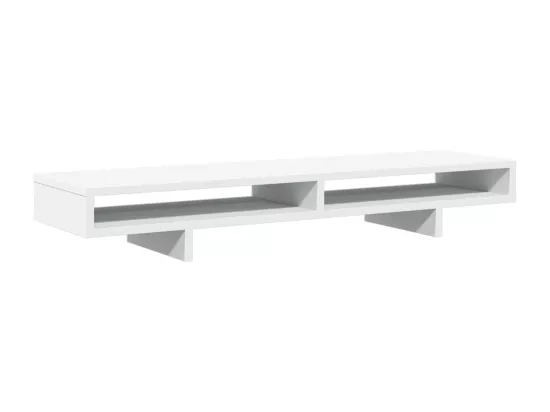 Support de moniteur blanc 100x27x15 cm bois d'ingénierie
