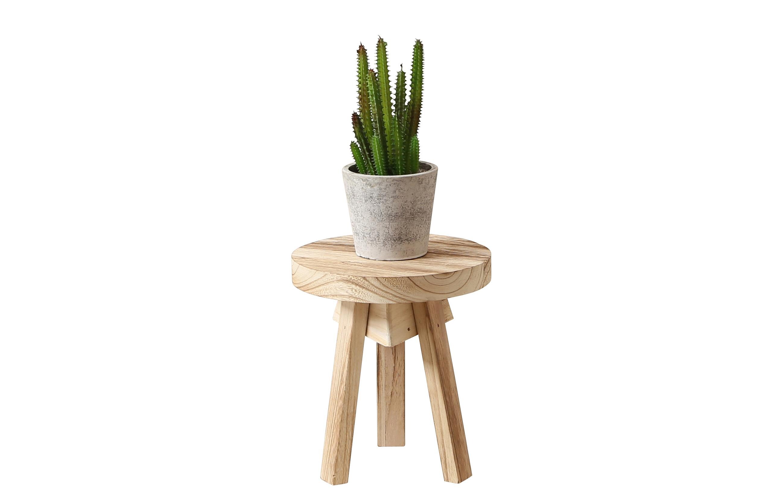 Hocker 21 cm, BraunRunder Holzhocker
