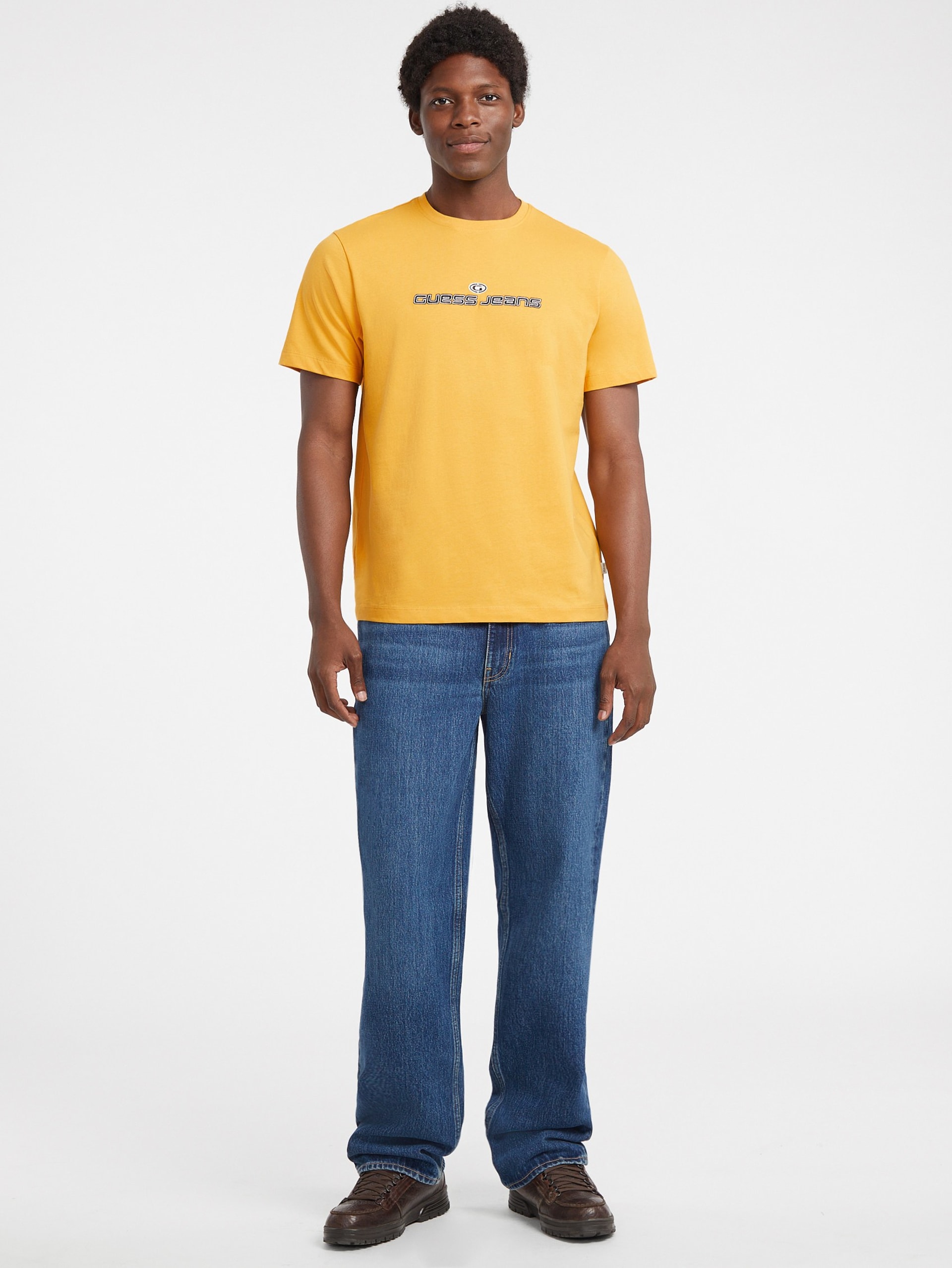 Camiseta regular com logo bordado
