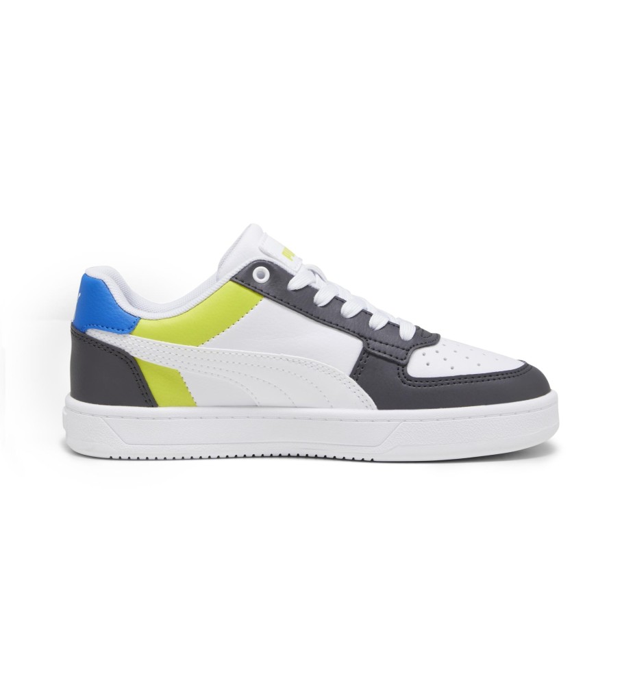 Tênis Puma Caven 2.0 Block, branco e preto.