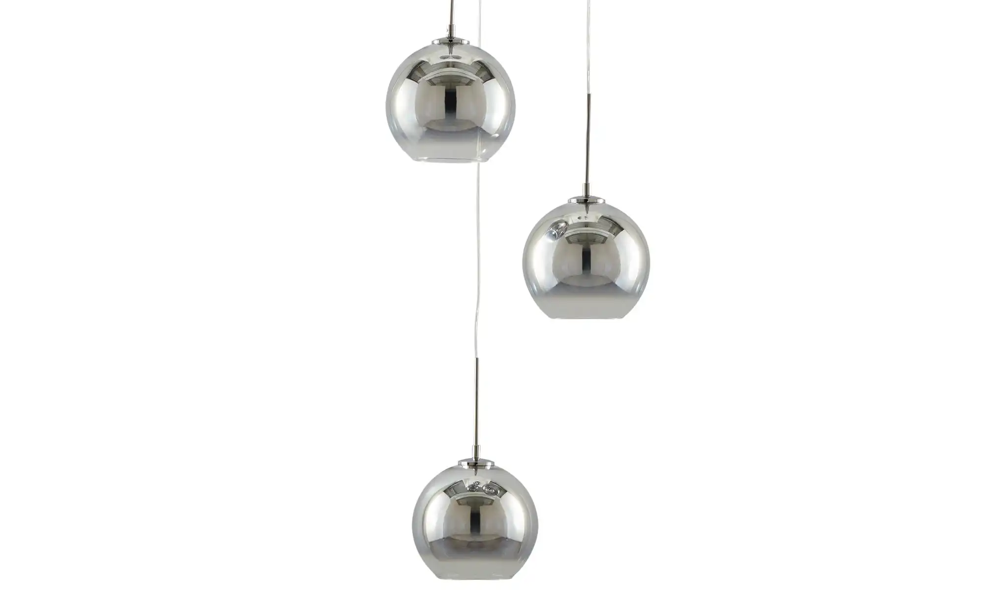 Meisterleuchten LED-Pendelleuchte, chrom Glas chromfarben beschichtet