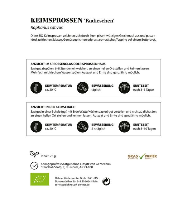 Dehner Bio-Keimsprossen 'Radieschen'