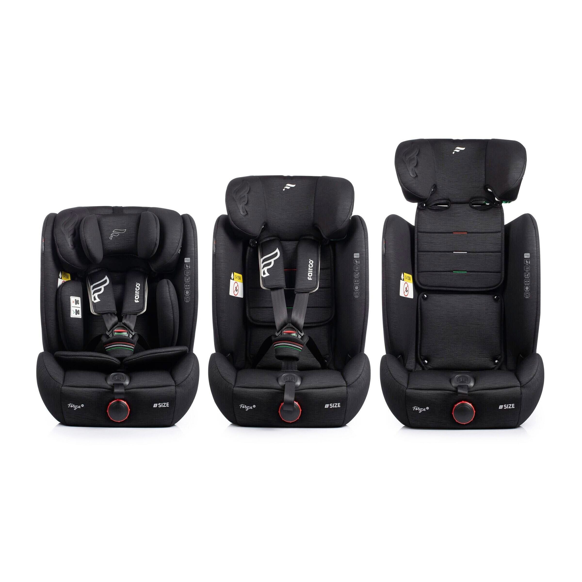 FAIRGO Forza i-Size Kindersitz 76-150 cm - Black Sand