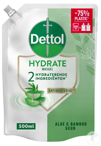 Dettol Hydrating Gel Lavant Antibactérien Aloe Vera Recharge 1 Pièce