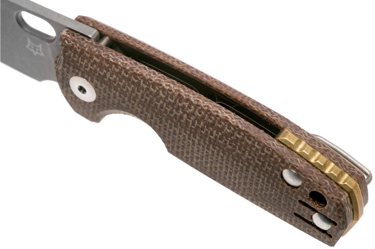 Fox Baby Core FX-608MC Natural Canvas Micarta zakmes, Jesper Voxnaes design