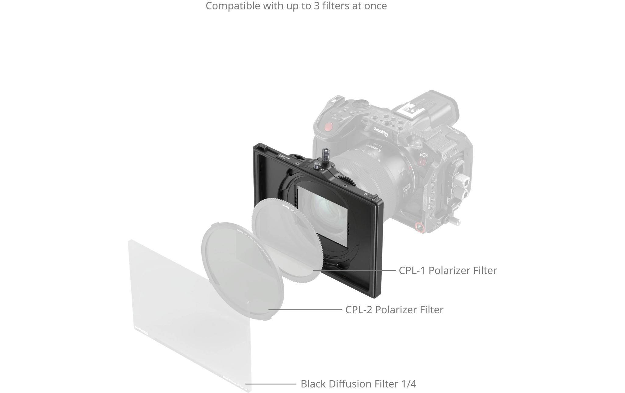 LITE Mattebox mit verstellbarer Klemme<br>Mattebox