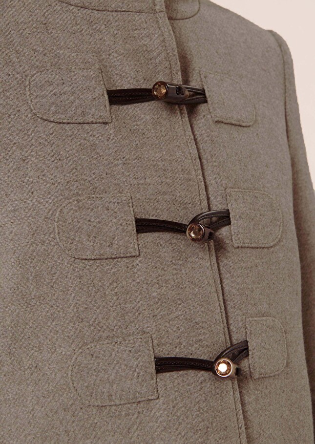 Manteau Manoellibeige en drap caban