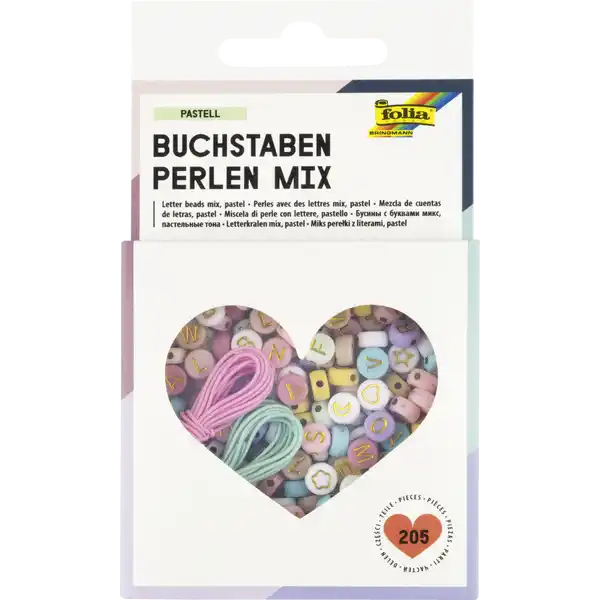 Buchstabenperlen Pastell
