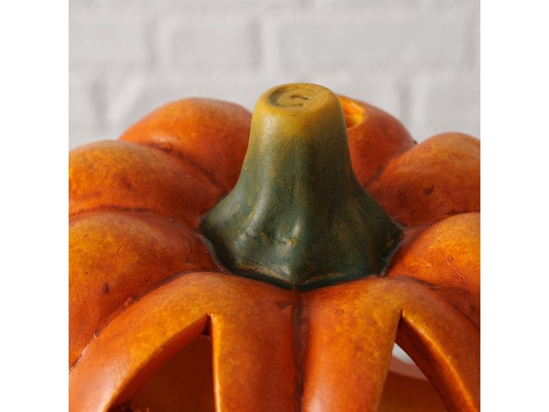 Boltze Teelichthalter Zucca Keramik, 10 x 13.5 cm Thematisch dekorativer Kerzenleuchter