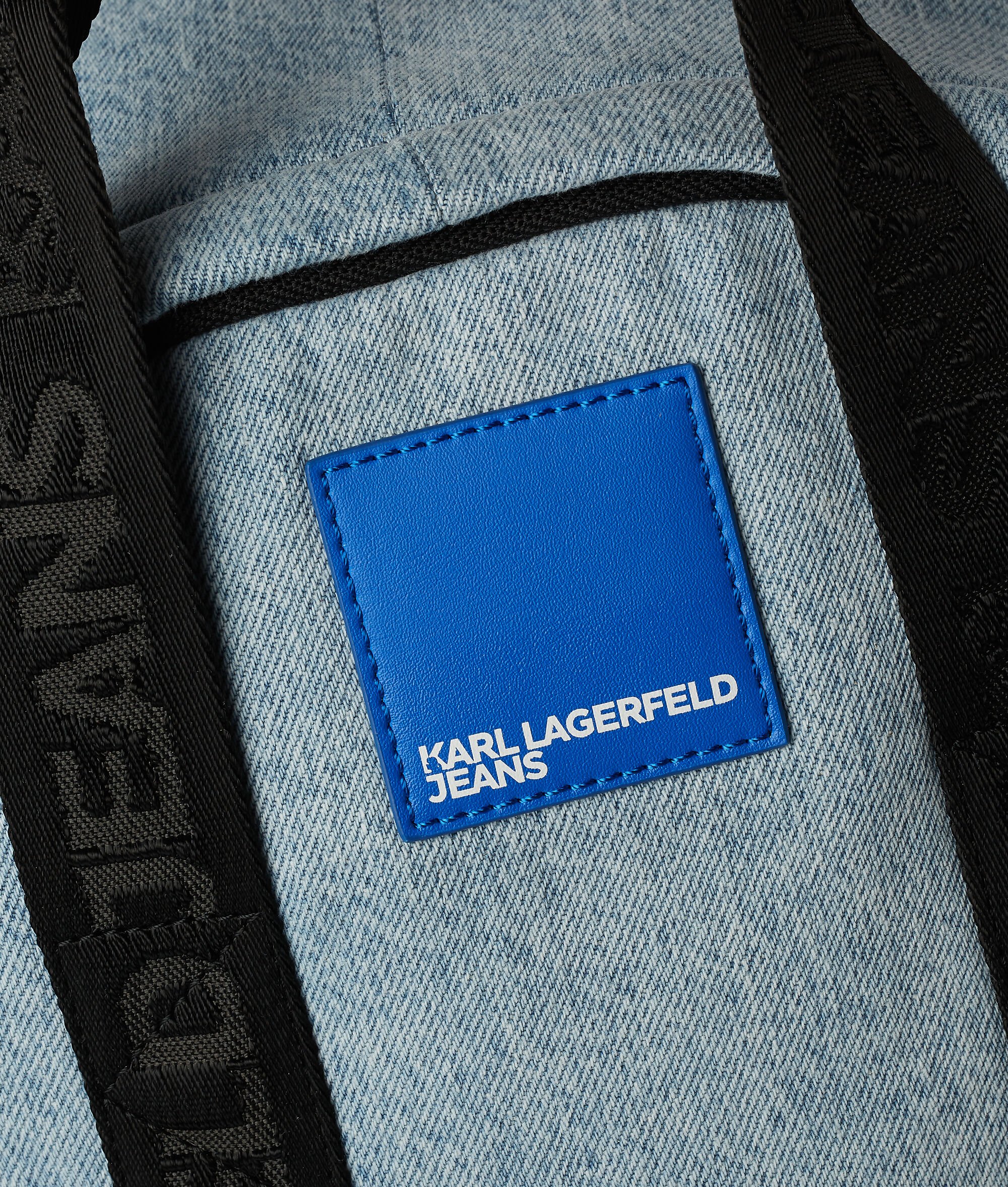 Sac à dos en denim avec écusson à logo KLJ Medium