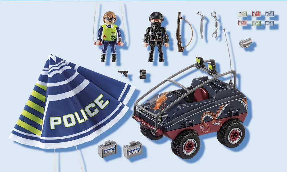 POLICIER PARACHUTISTE QUAD DES BANDITS - 70781