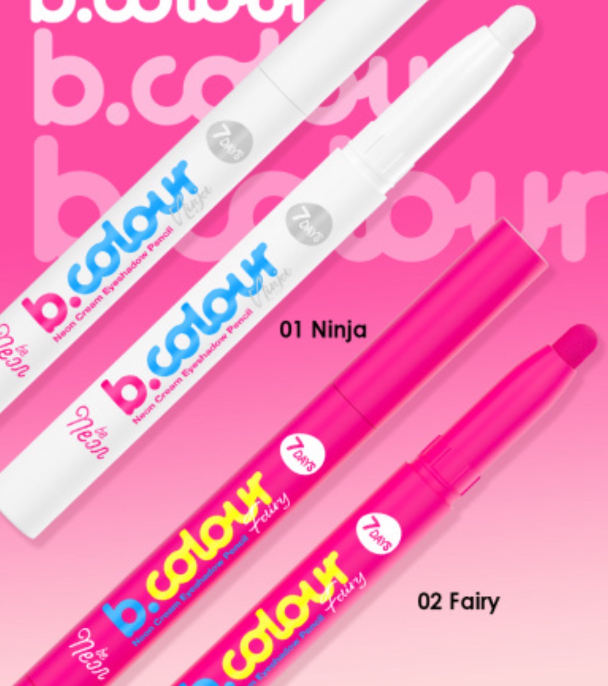 7DAYS - Sombra Creme Neon stick - 01: Ninja