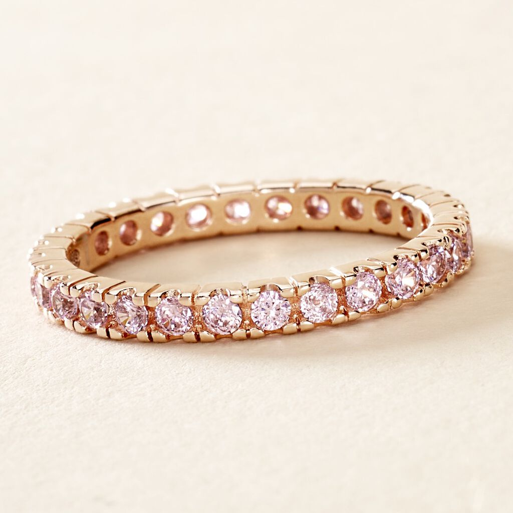 Bague Rio Argent Rose Oxyde De Zirconium
