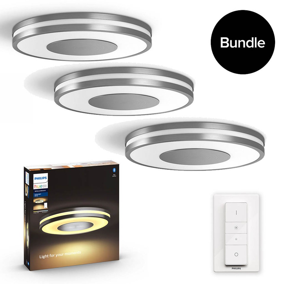Philips Hue - 3xBeing Ceiling Light Aluminium - Bundle