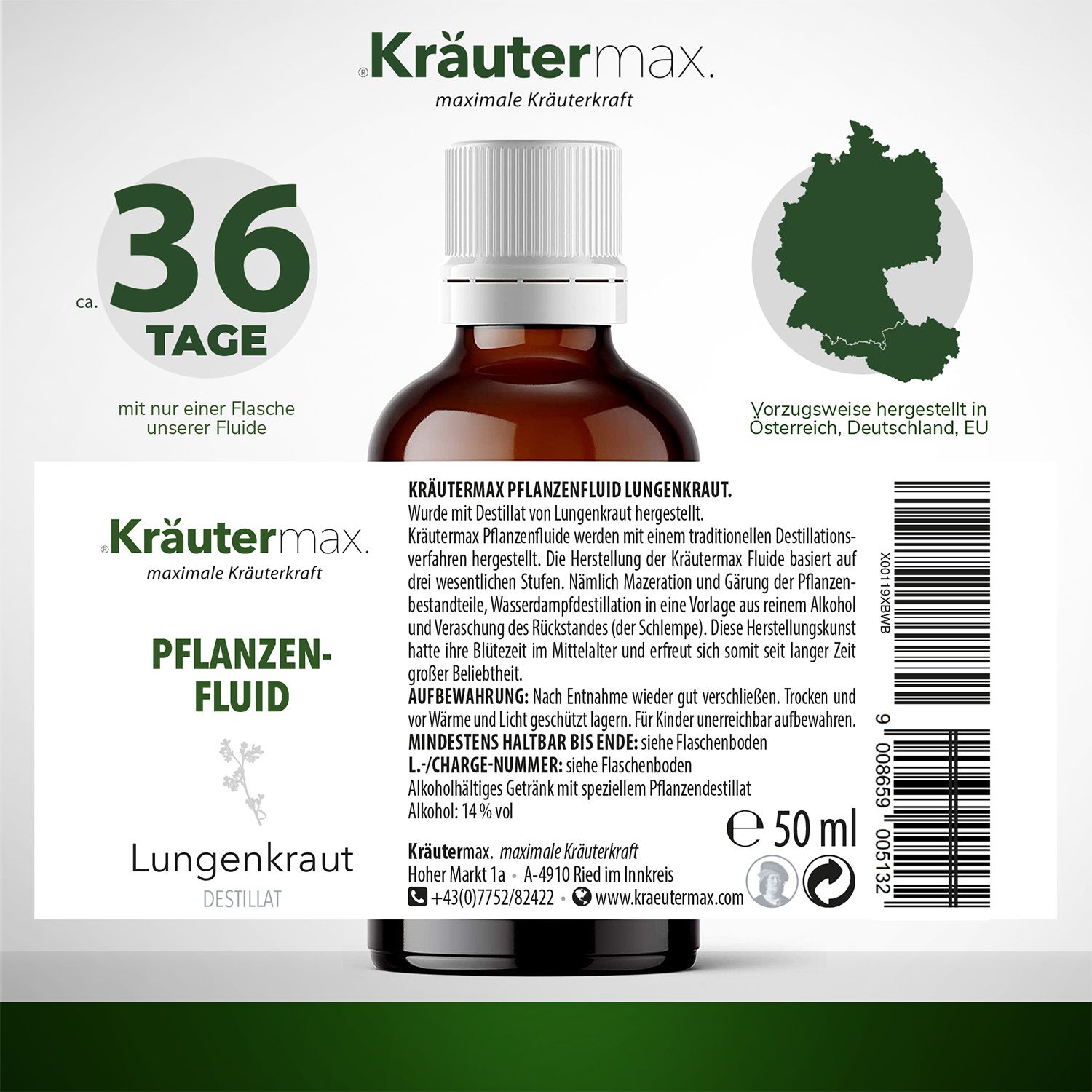 Kräutermax Pflanzenfluid Lungenkraut Tropfen