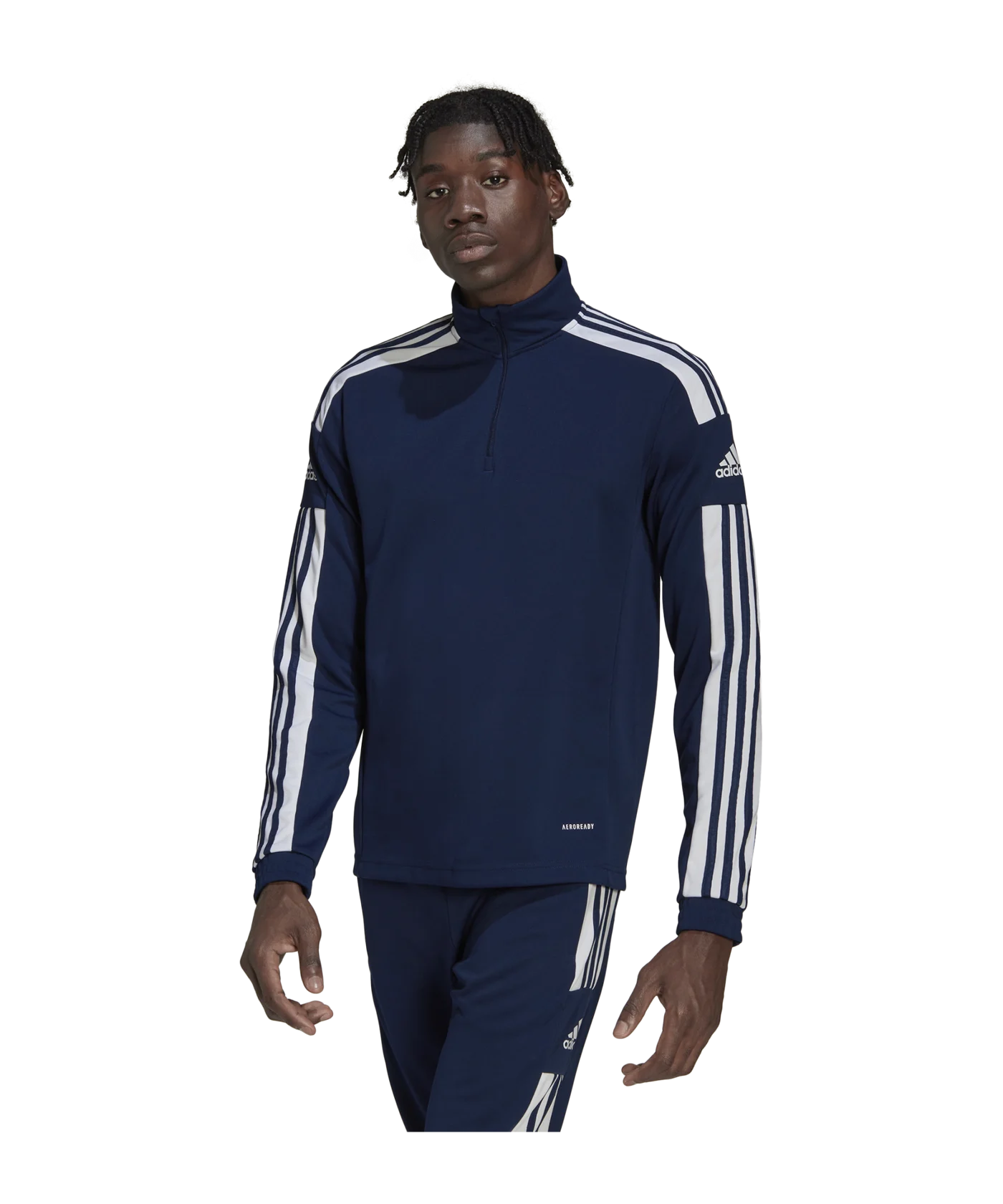 adidas Squadra 21 HalfZip Sweatshirt Blau Weiss