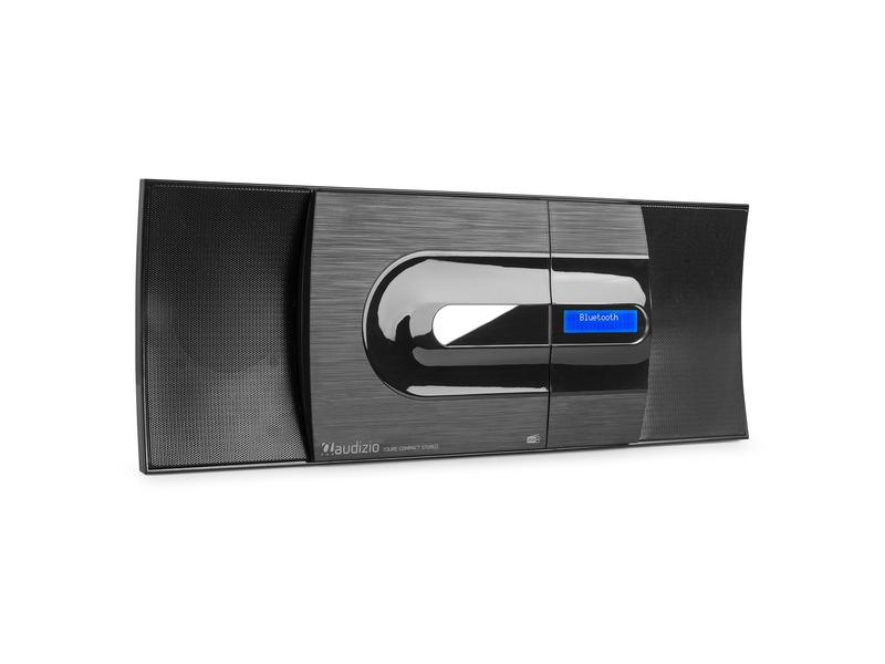 Audizio Radio/CD-Player Tours Schwarz Kompaktes Stereo-HiFi-System mit USB und CD-Player