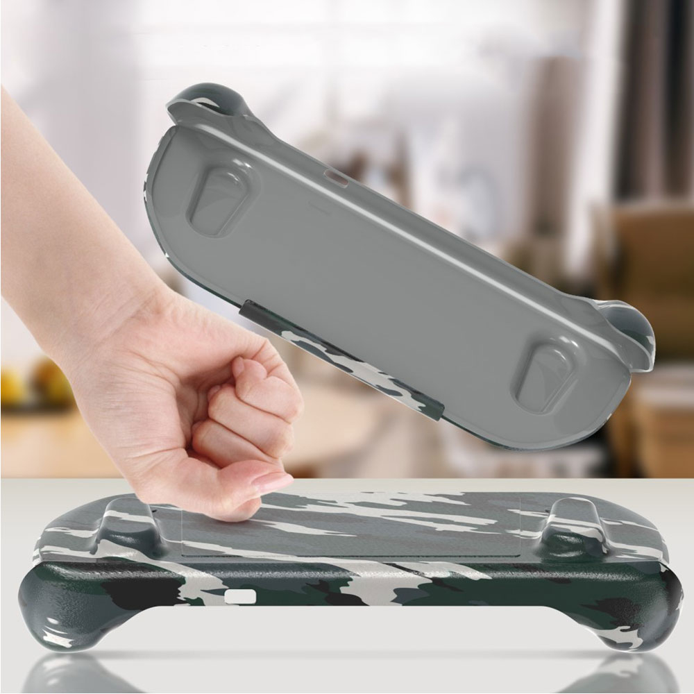 Steam Deck / OLED Hardcase Hülle mit Aufsteller und Front-Abdeckung - Camouflage