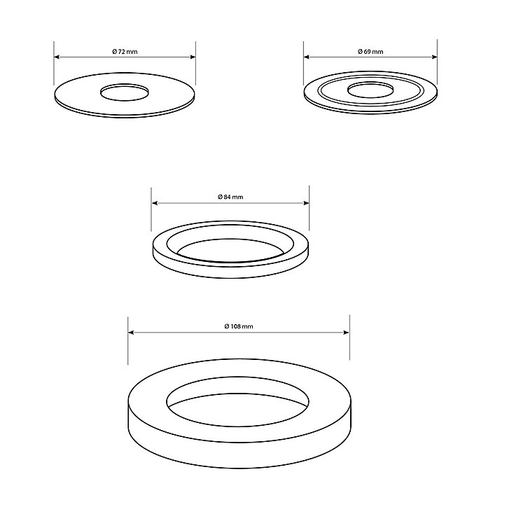 Kit de joints pour réservoir de toilette Flomasta